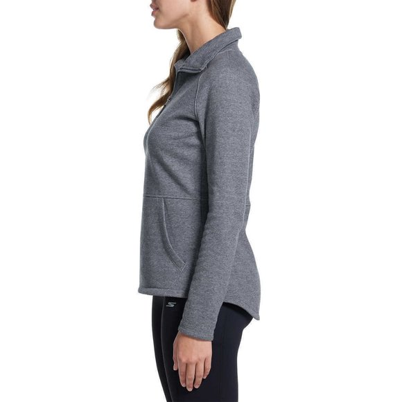 SKECHERS Women Performance Go Walk Full Zip Fleece-Lined Jacket--Charcoal - Picture 3 of 9